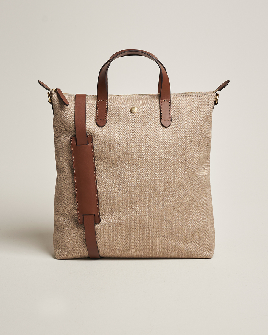 Mies | Mismo M/S Shopper Grand Herringbone/Cuoio | Mismo | M/S Shopper Grand Herringbone/Cuoio