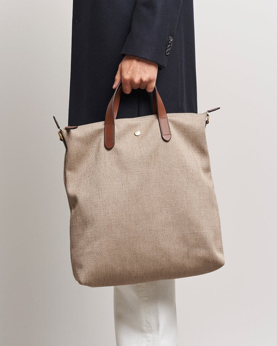 Mies | Mismo M/S Shopper Grand Herringbone/Cuoio | Mismo | M/S Shopper Grand Herringbone/Cuoio