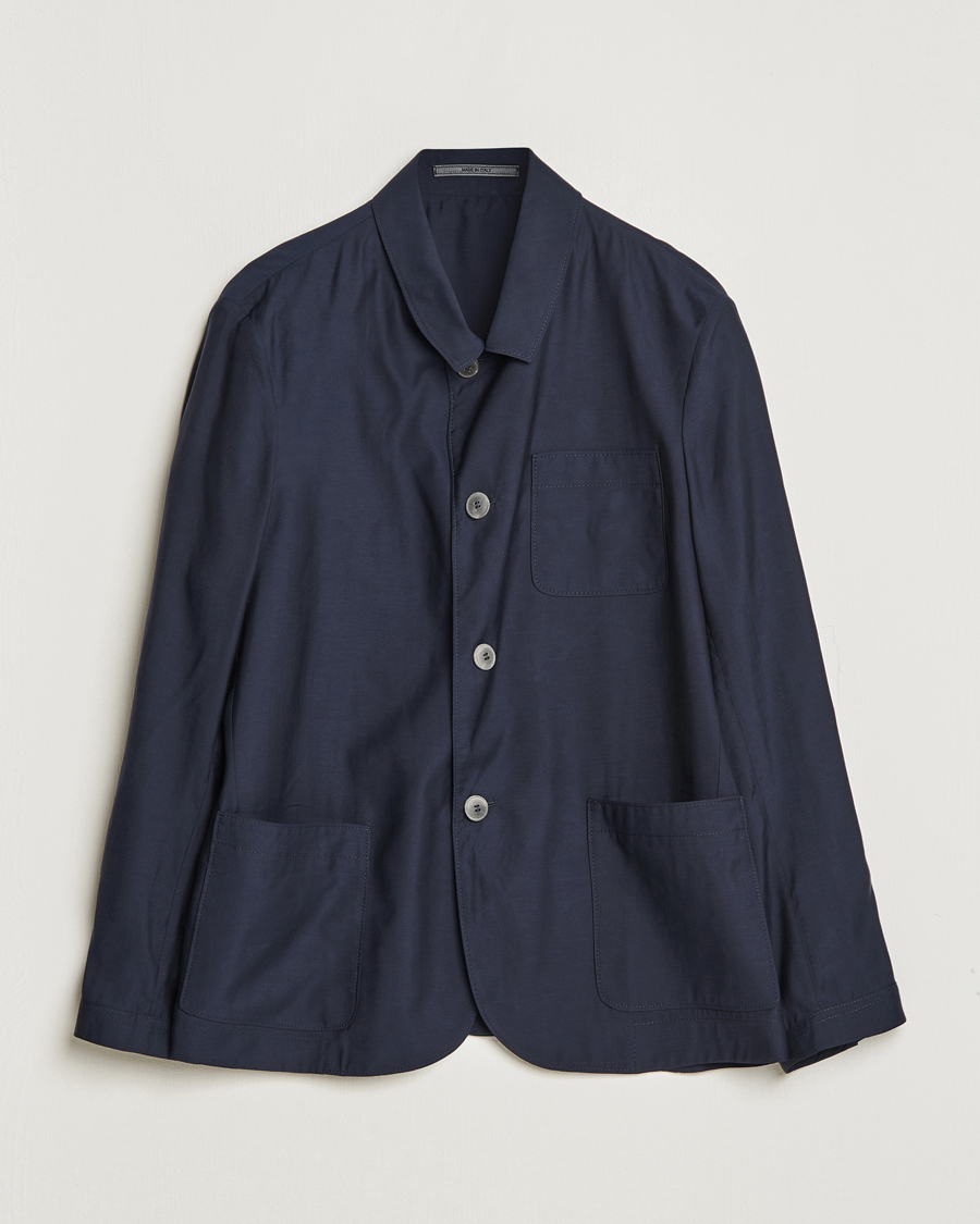 Mies | Takit | Giorgio Armani | Lightweight Silk Blend Chore Jacket Navy
