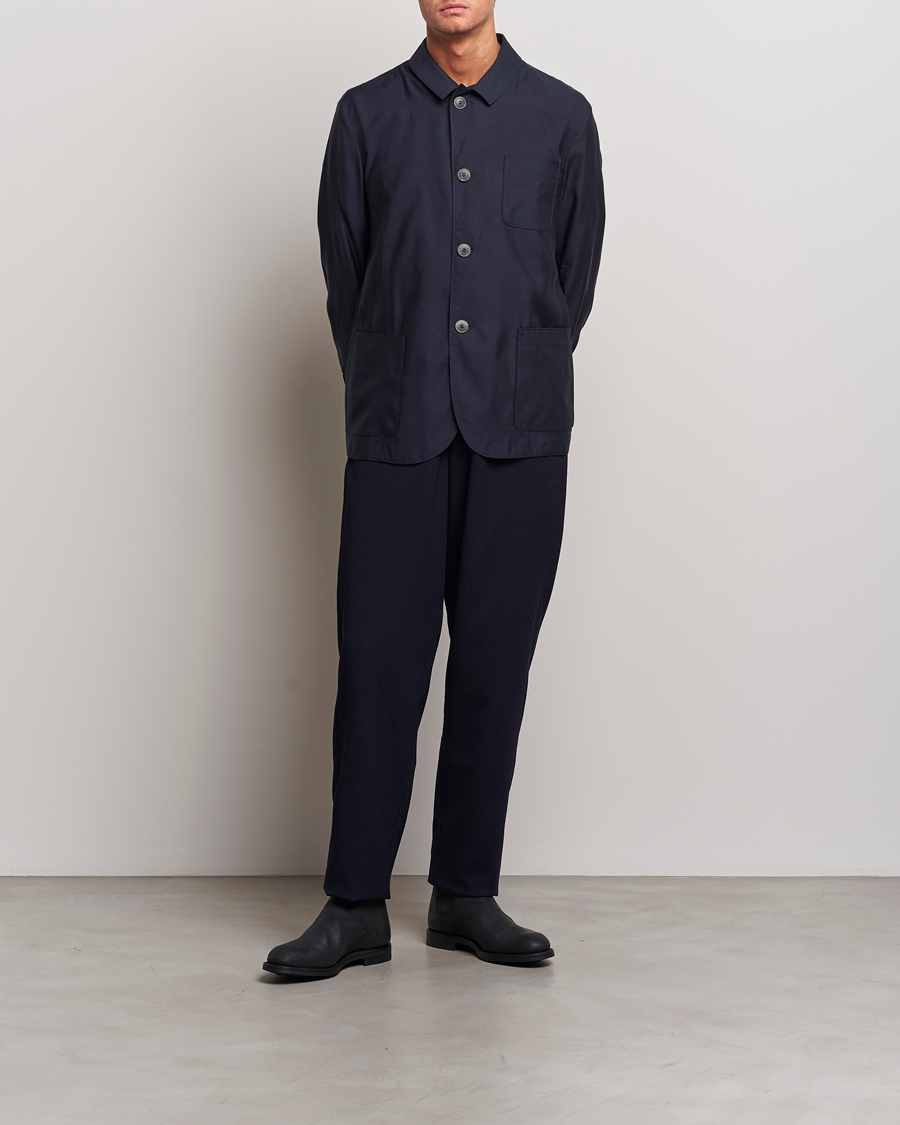 Mies | Takit | Giorgio Armani | Lightweight Silk Blend Chore Jacket Navy
