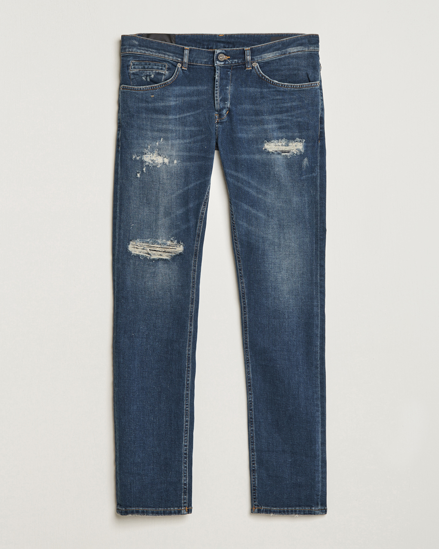 Mies | Slim fit | Dondup | George Destroyed Jeans Dark Blue