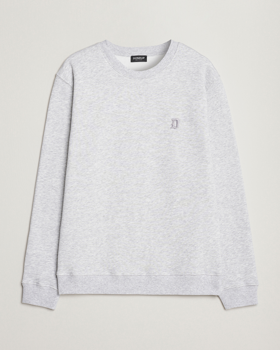 Mies | Puserot | Dondup | Logo Crew Neck Sweatshirt Light Grey