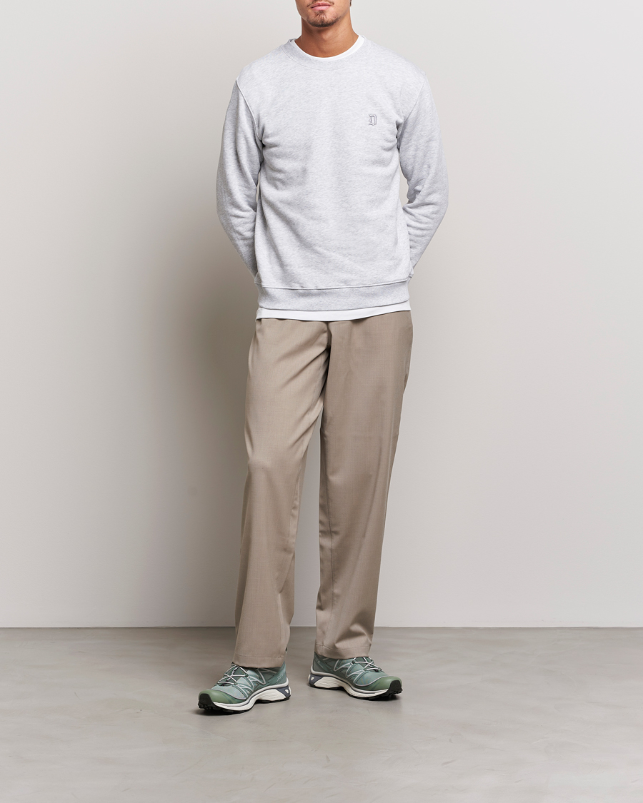 Mies | Puserot | Dondup | Logo Crew Neck Sweatshirt Light Grey