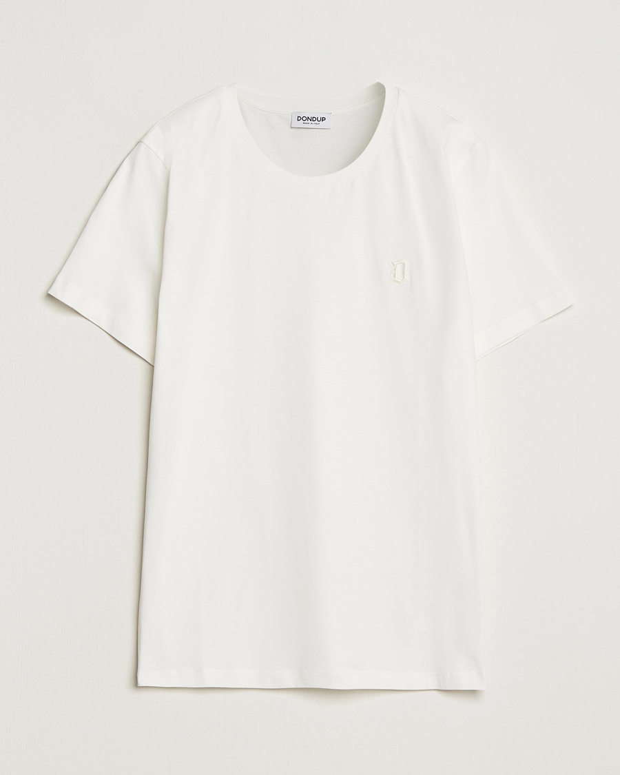Mies |  | Dondup | Logo Crew Neck T-Shirt Off White