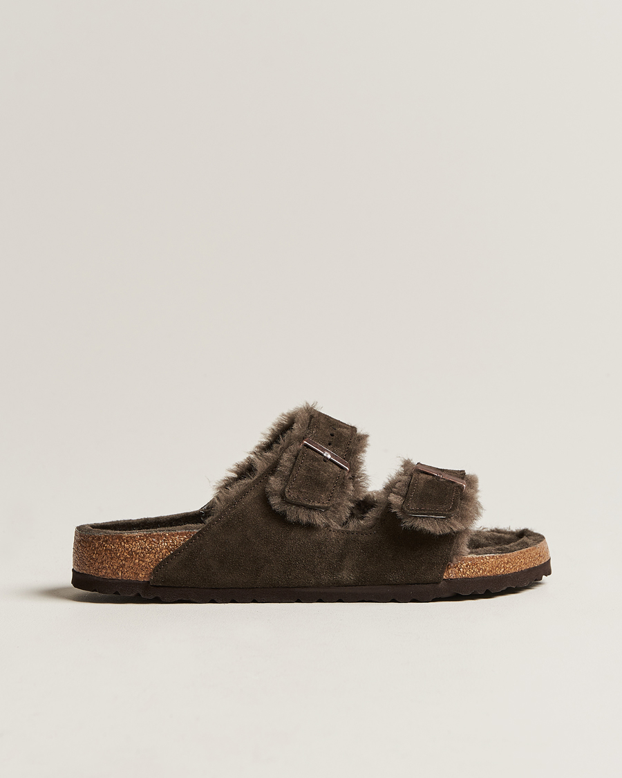 Mies | Sandaalit ja tohvelit | BIRKENSTOCK | Arizona Classic Footbed Shearling Mocha Suede
