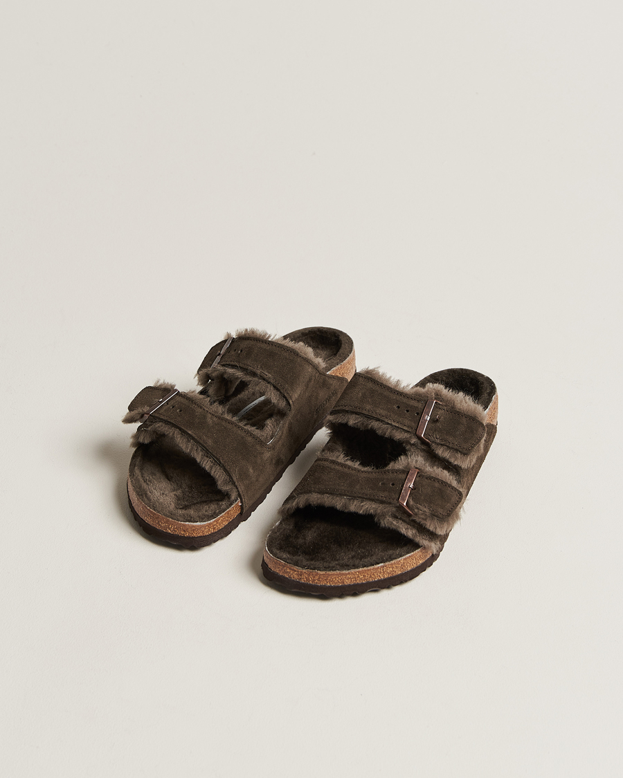 Mies | Sandaalit ja tohvelit | BIRKENSTOCK | Arizona Classic Footbed Shearling Mocha Suede