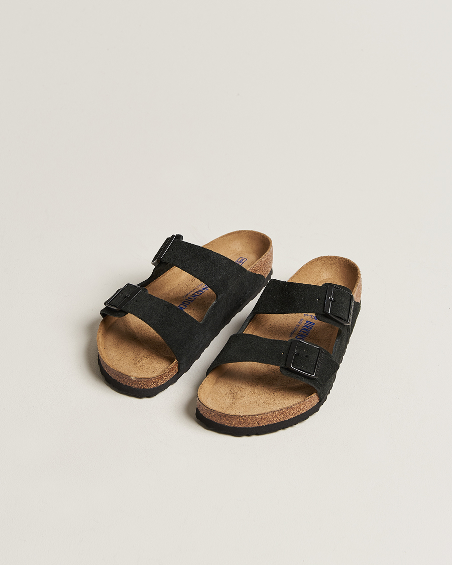 Mies | Sandaalit ja tohvelit | BIRKENSTOCK | Arizona Soft Footbed Black Suede