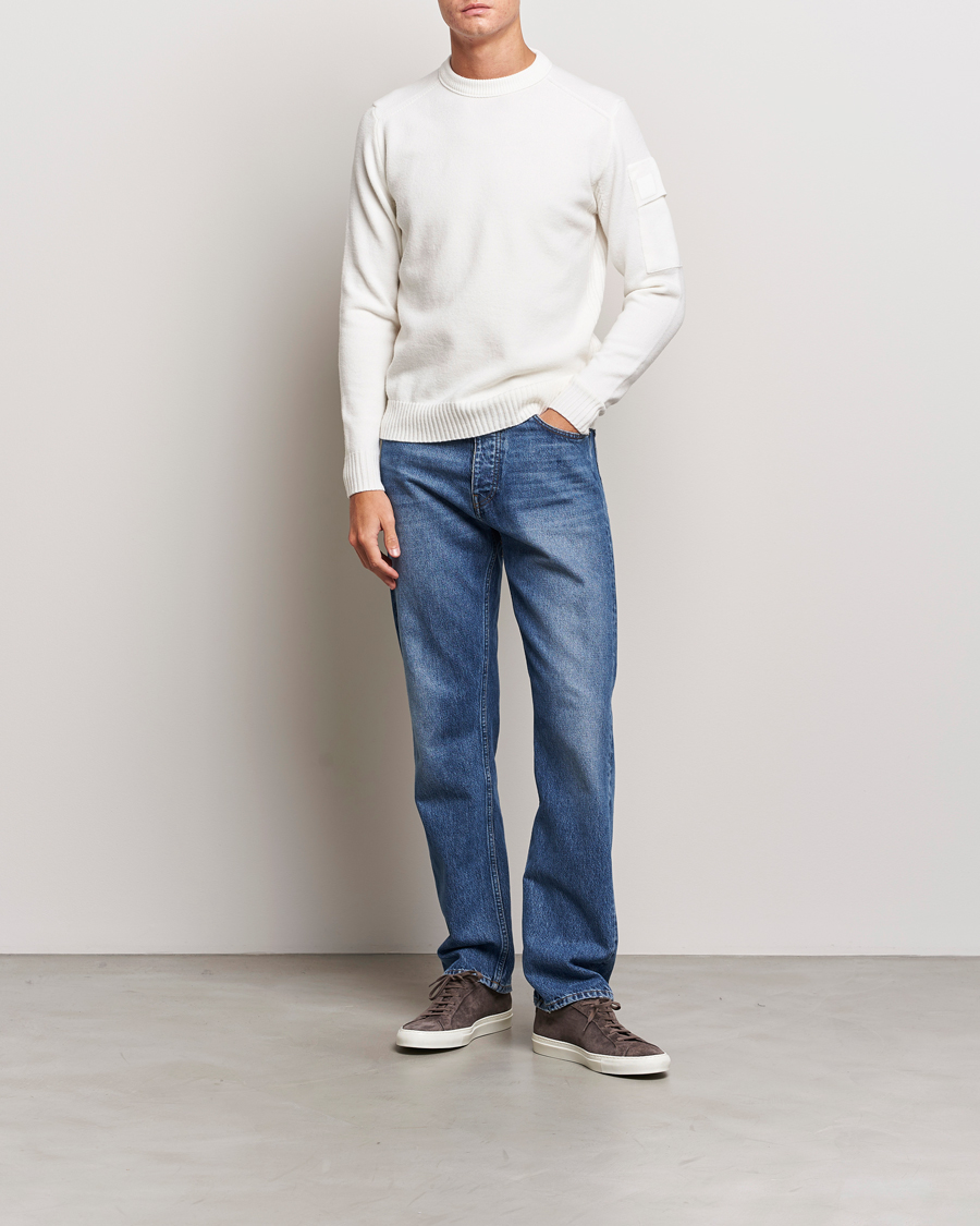 Mies | Puserot | C.P. Company | Metropolis Knitted Wool Crew Neck White