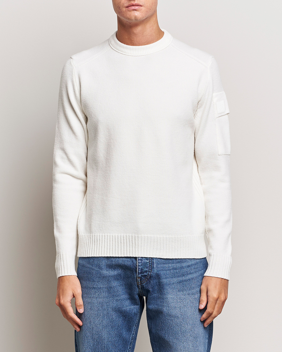Mies |  | C.P. Company | Metropolis Knitted Wool Crew Neck White