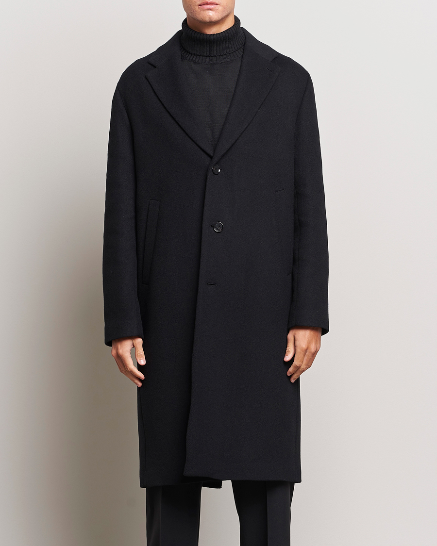 Mies | Päällystakit | Filippa K | London Wool Coat Black