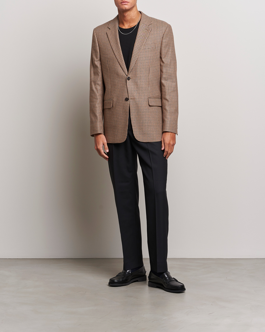 Mies | Pikkutakit | Filippa K | Wool Checked Blazer Beige/Brown