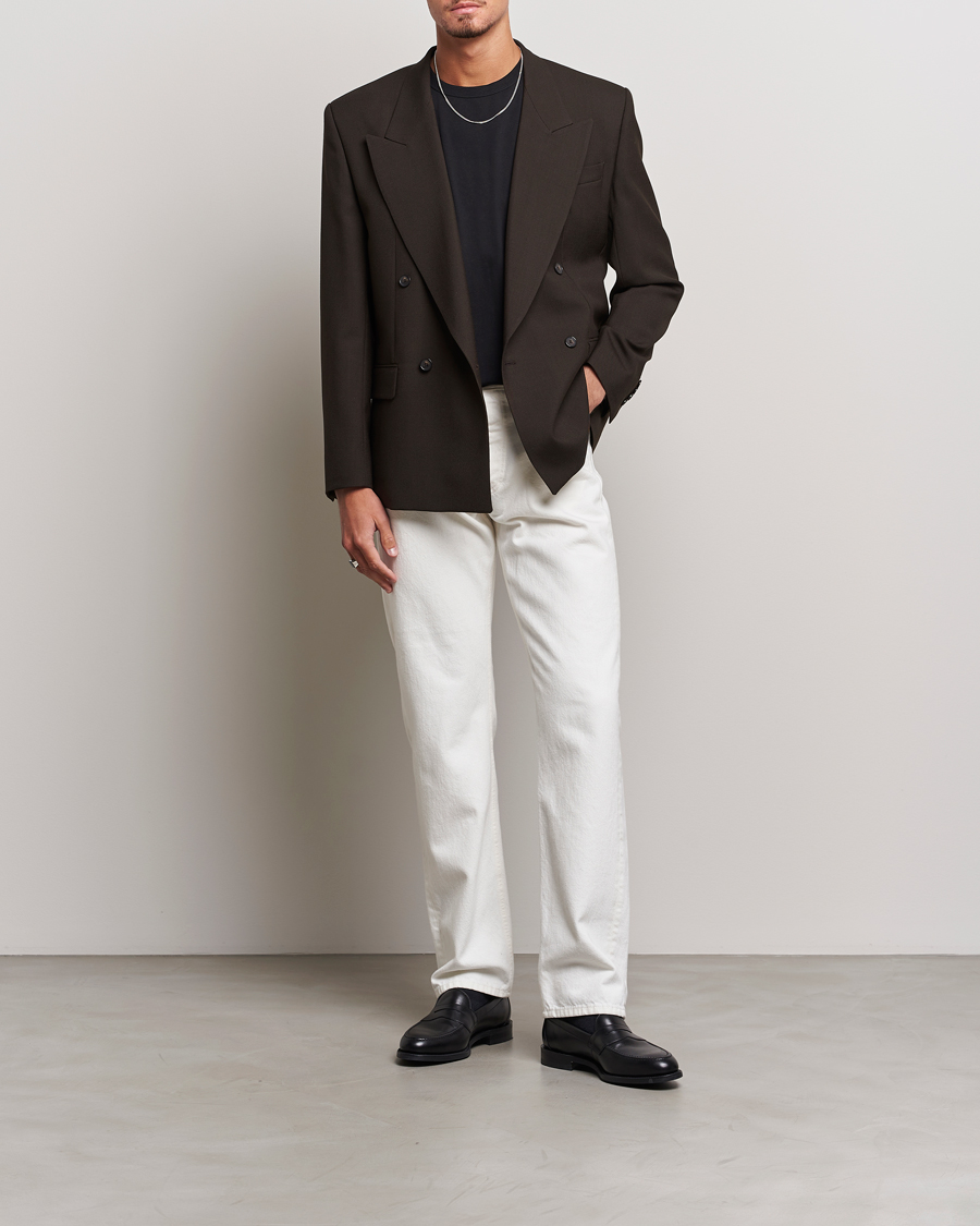 Mies | Pikkutakit | Filippa K | Boxy Wool Double Breasted Blazer Dark Chocolate