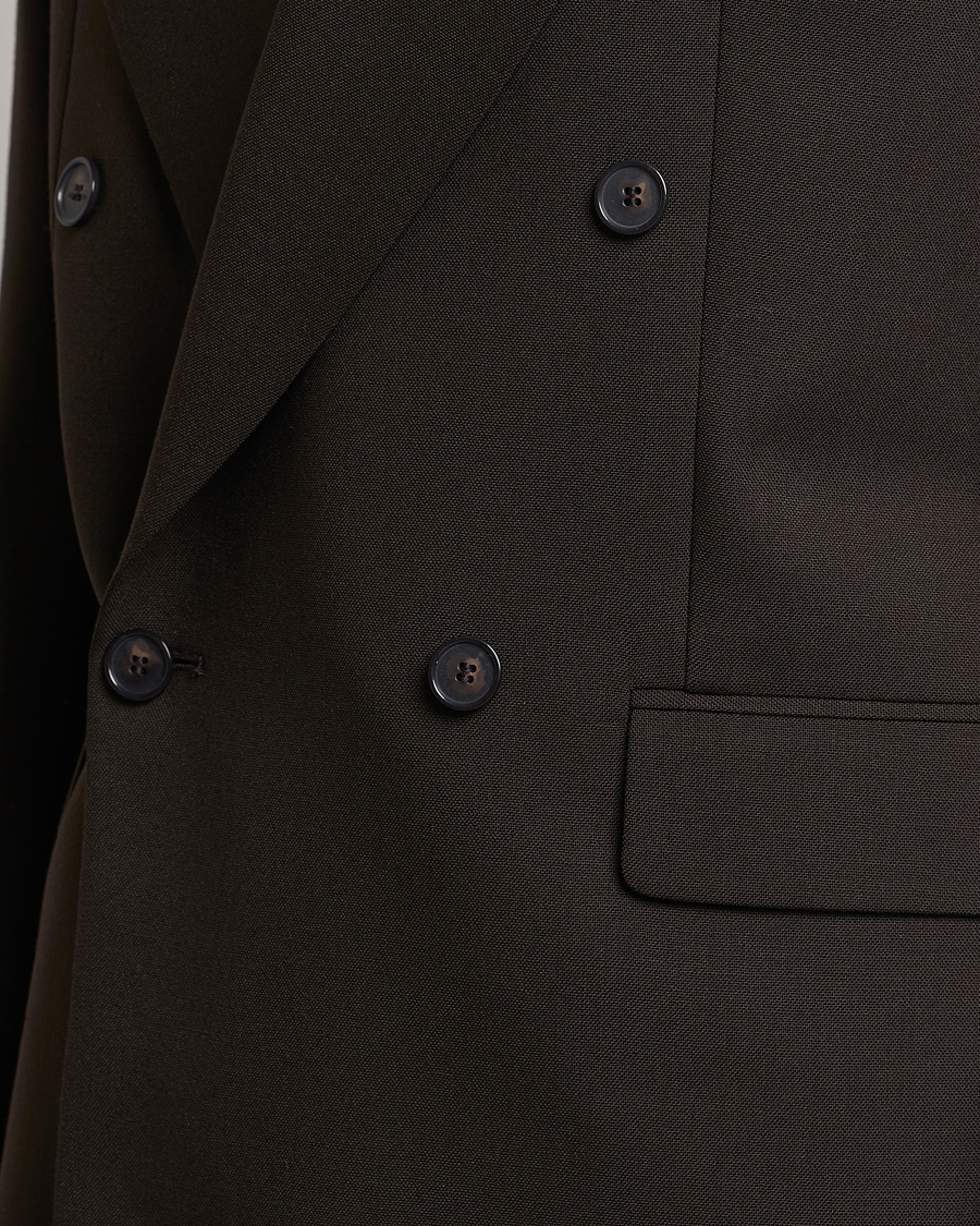 Mies | Pikkutakit | Filippa K | Boxy Wool Double Breasted Blazer Dark Chocolate