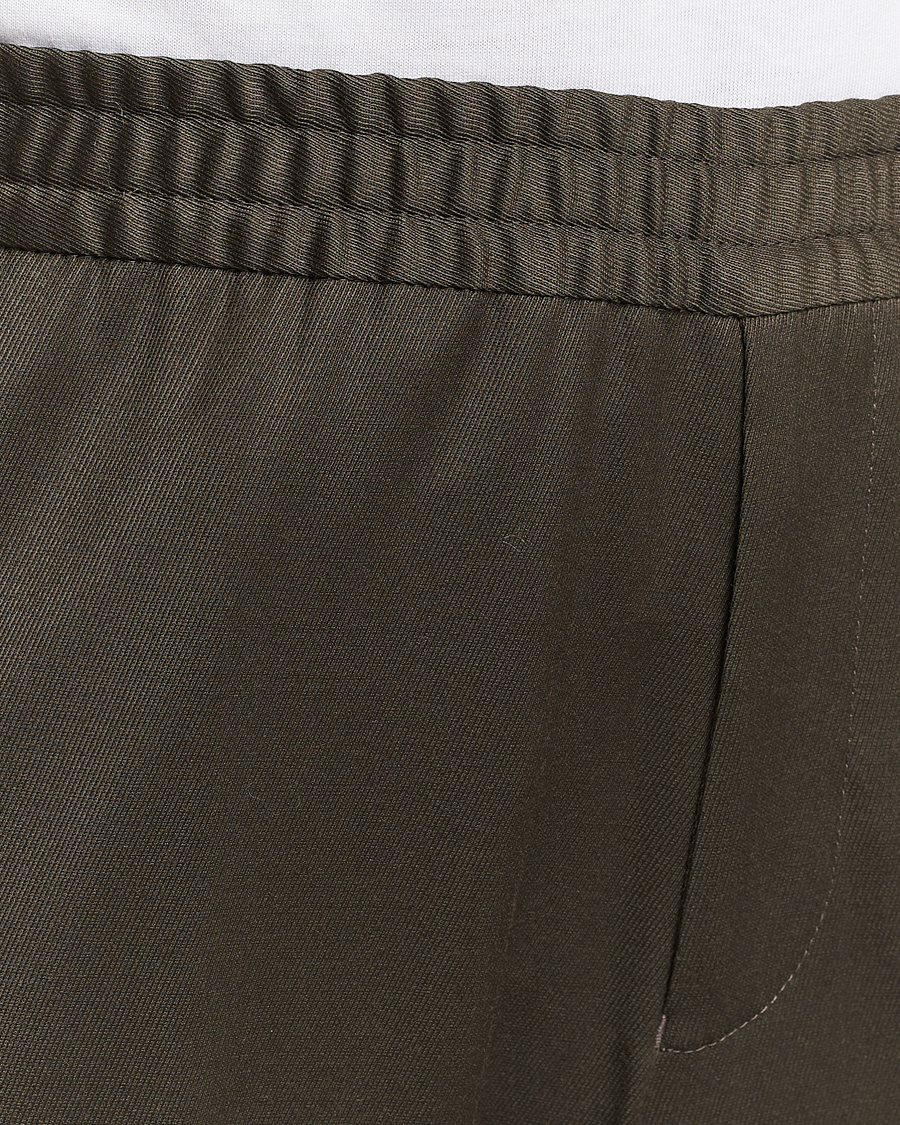 Mies | Housut | Filippa K | Relaxed Terry Wool Trousers Dark Forest Green