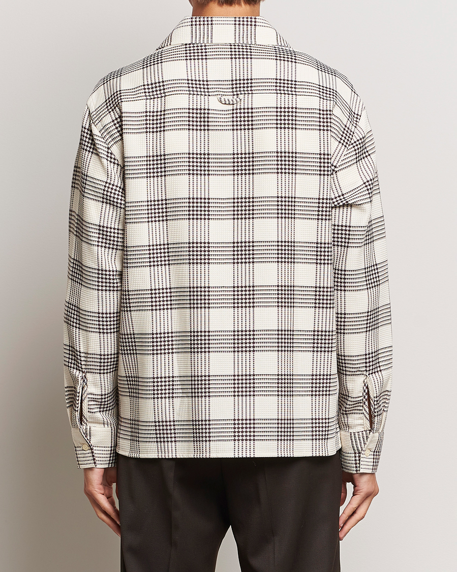 Mies | Kauluspaidat | Filippa K | Waffle Checked Resort Shirt Dark Chocolate/White