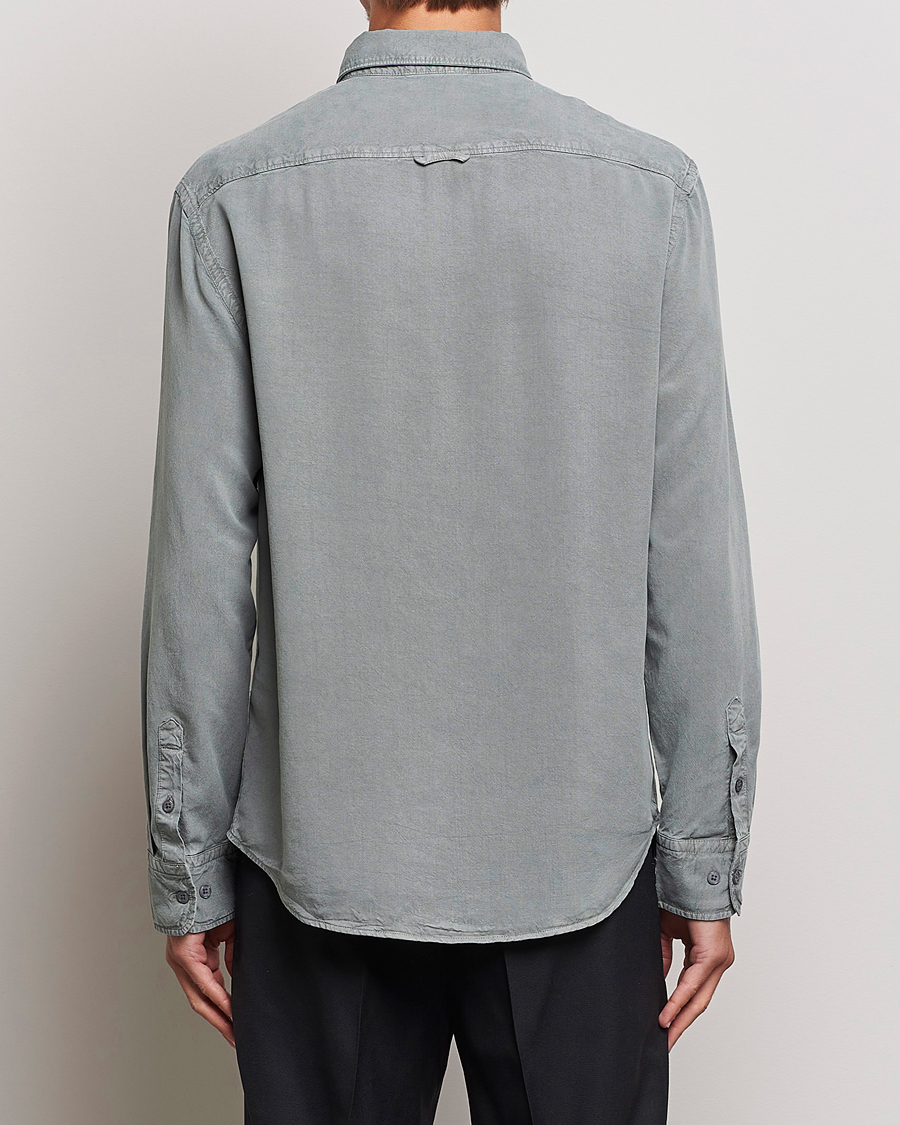 Mies | Kauluspaidat | Filippa K | Zachary Tencel Shirt Smoke Green
