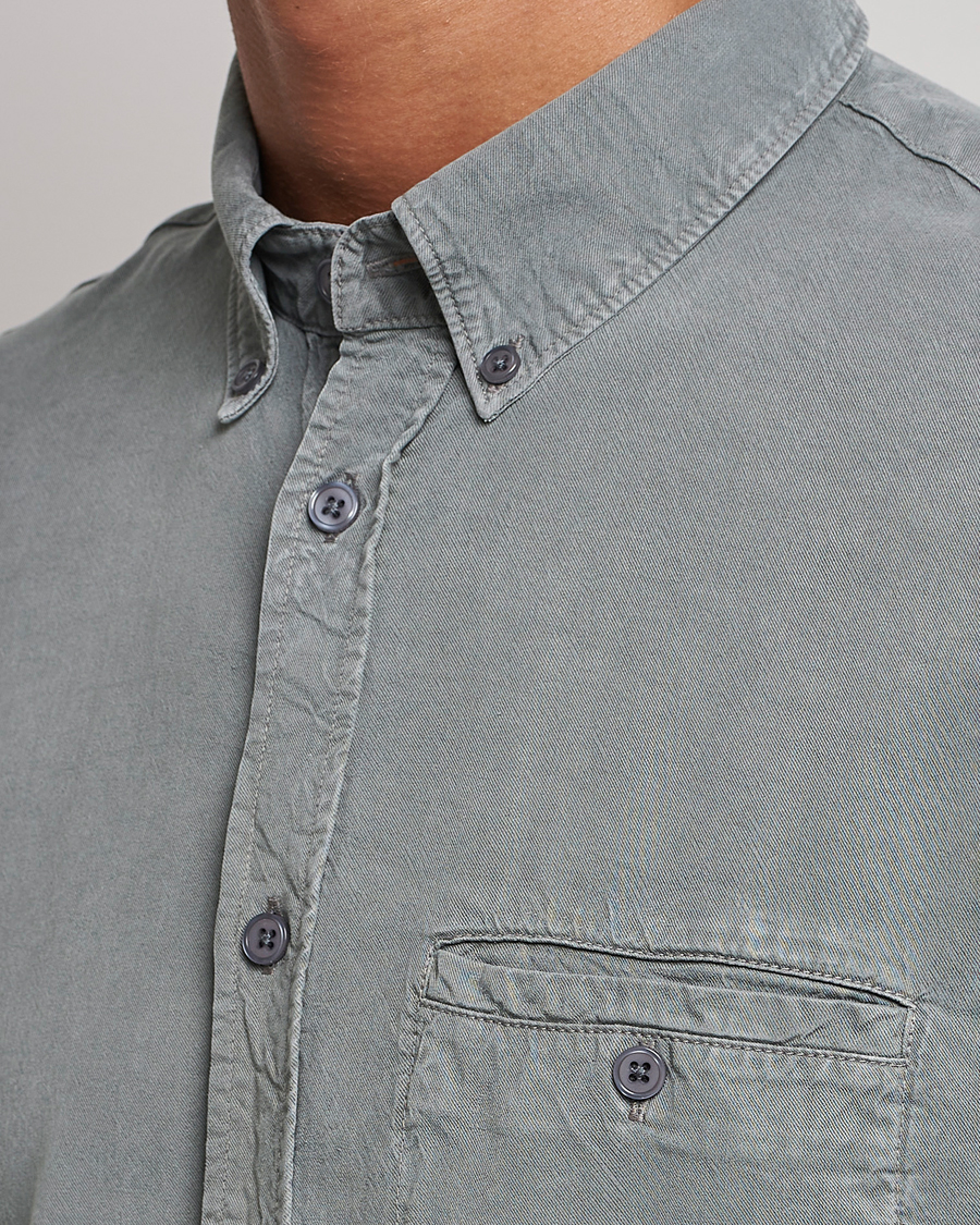 Mies | Kauluspaidat | Filippa K | Zachary Tencel Shirt Smoke Green