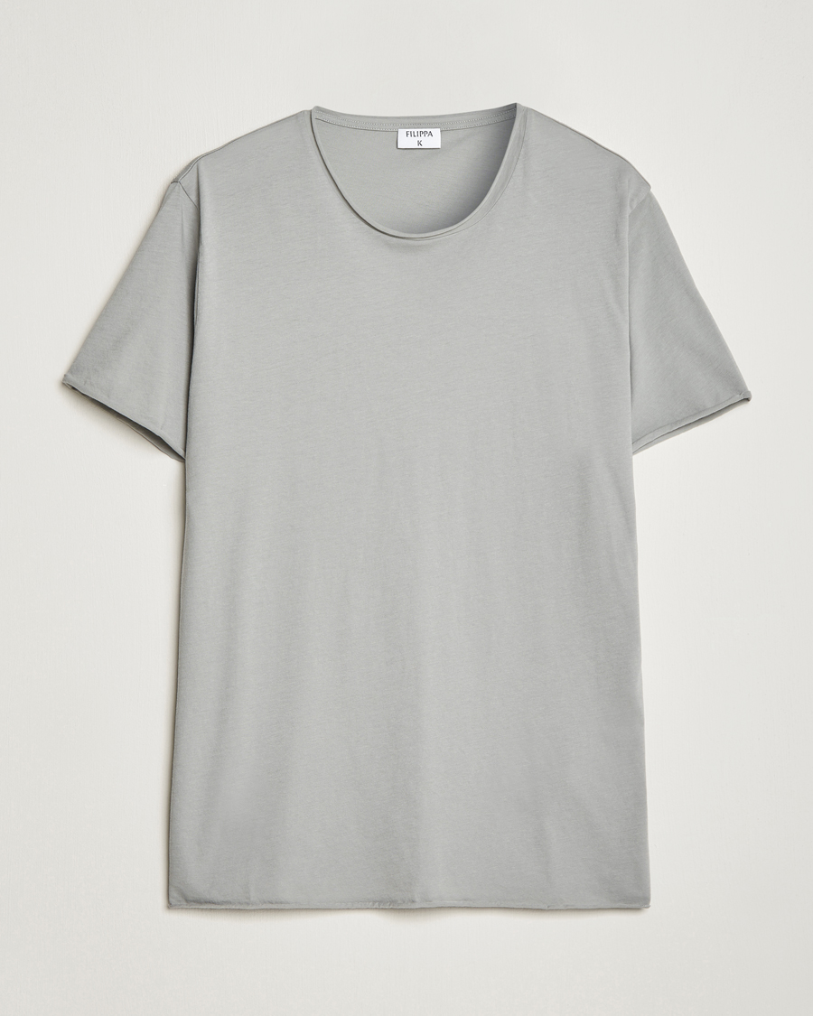 Mies | T-paidat | Filippa K | Roll Neck T-Shirt Feather Grey