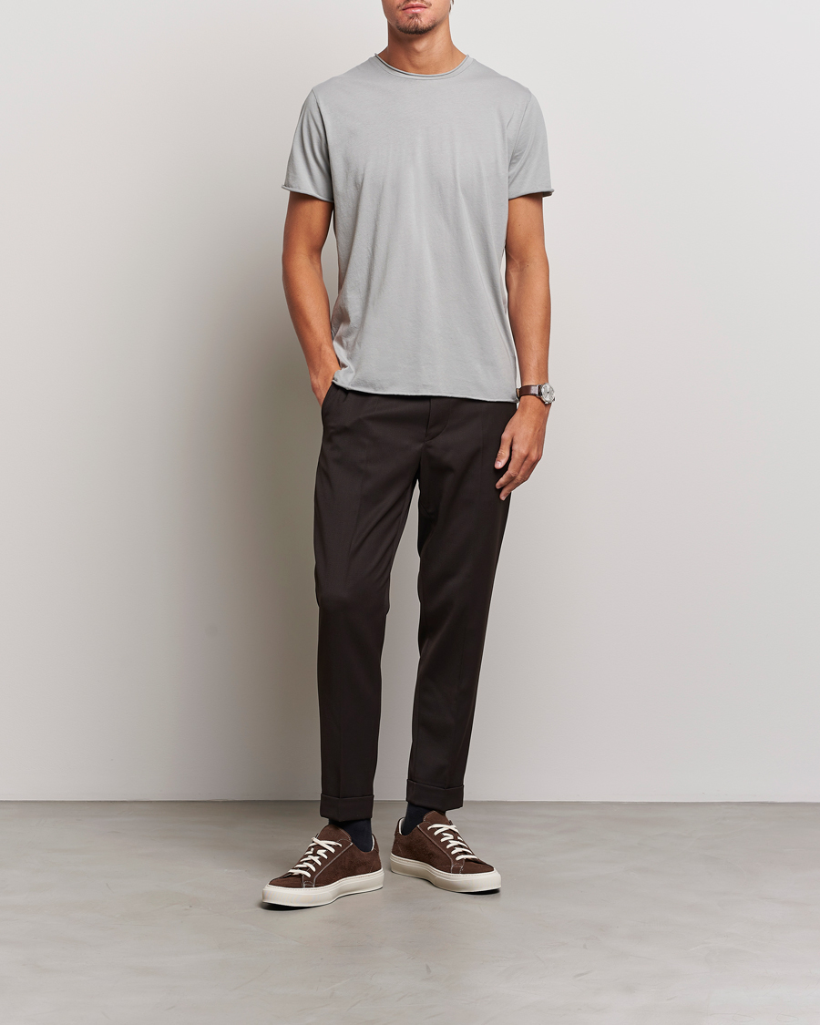 Mies | T-paidat | Filippa K | Roll Neck T-Shirt Feather Grey