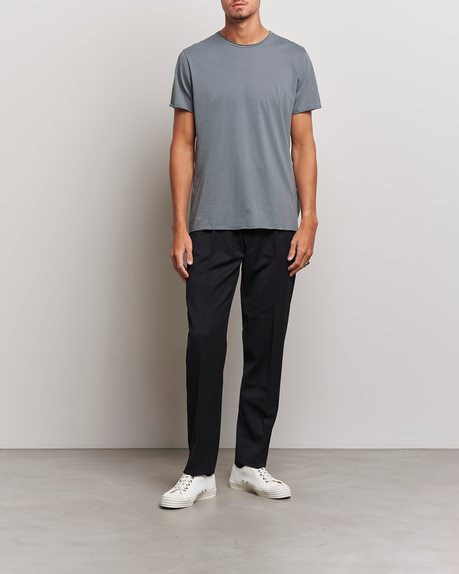 Mies | T-paidat | Filippa K | Roll Neck T-Shirt Smoke Green
