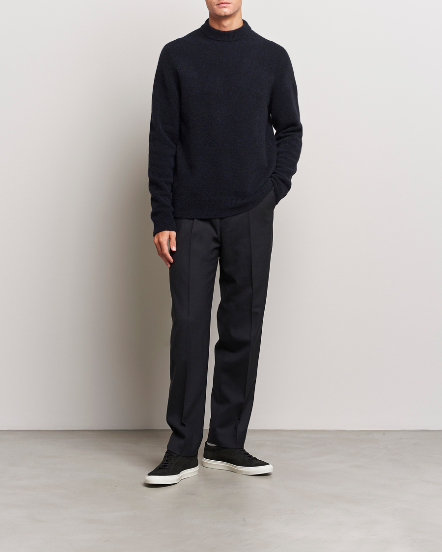 Mies | Puserot | Filippa K | Johannes Yak Knitted Sweater Dark Navy