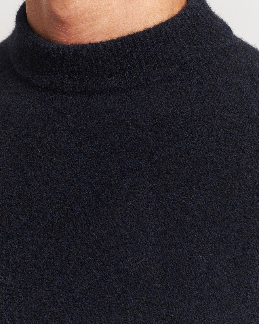 Mies | Puserot | Filippa K | Johannes Yak Knitted Sweater Dark Navy