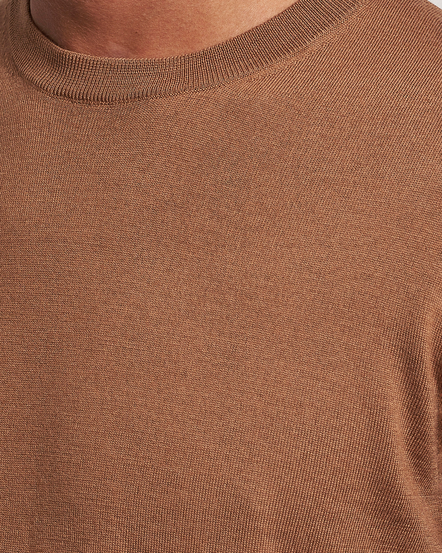 Mies | Puserot | Filippa K | Merino Round Neck Sweater Camel