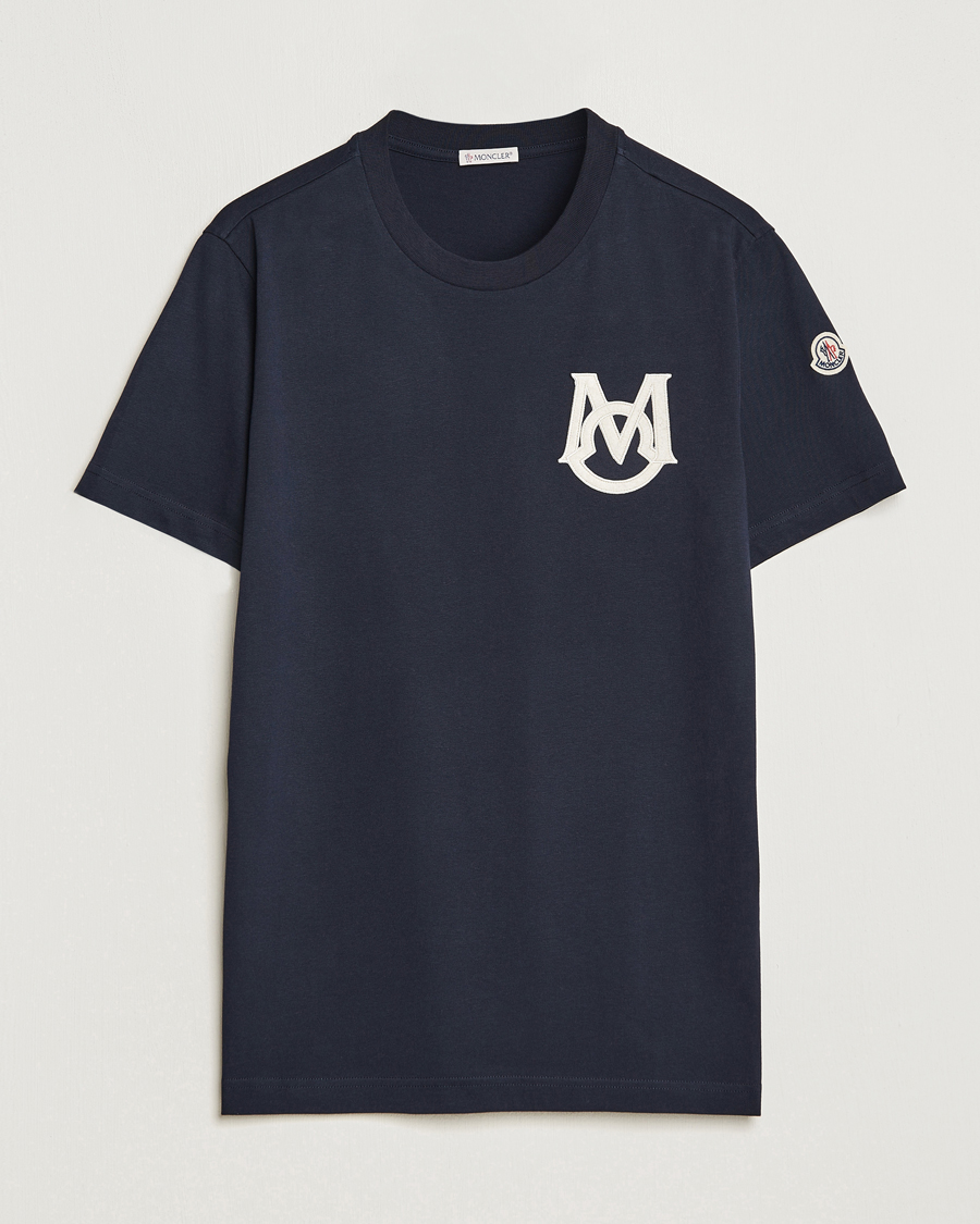 Mies | T-paidat | Moncler | Embossed Logo T-Shirt Navy