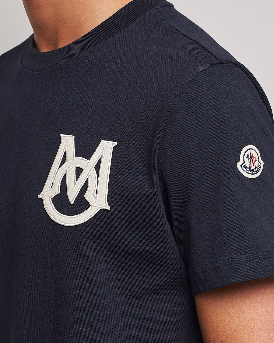Mies | T-paidat | Moncler | Embossed Logo T-Shirt Navy