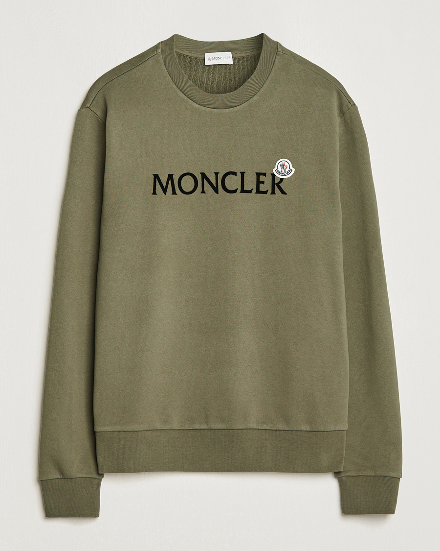 Mies | Collegepuserot | Moncler | Lettering Logo Sweatshirt Olive