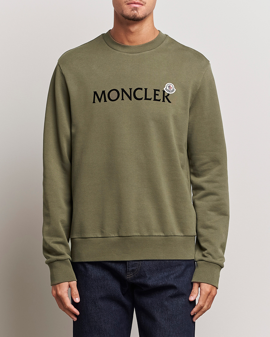 Mies |  | Moncler | Lettering Logo Sweatshirt Olive