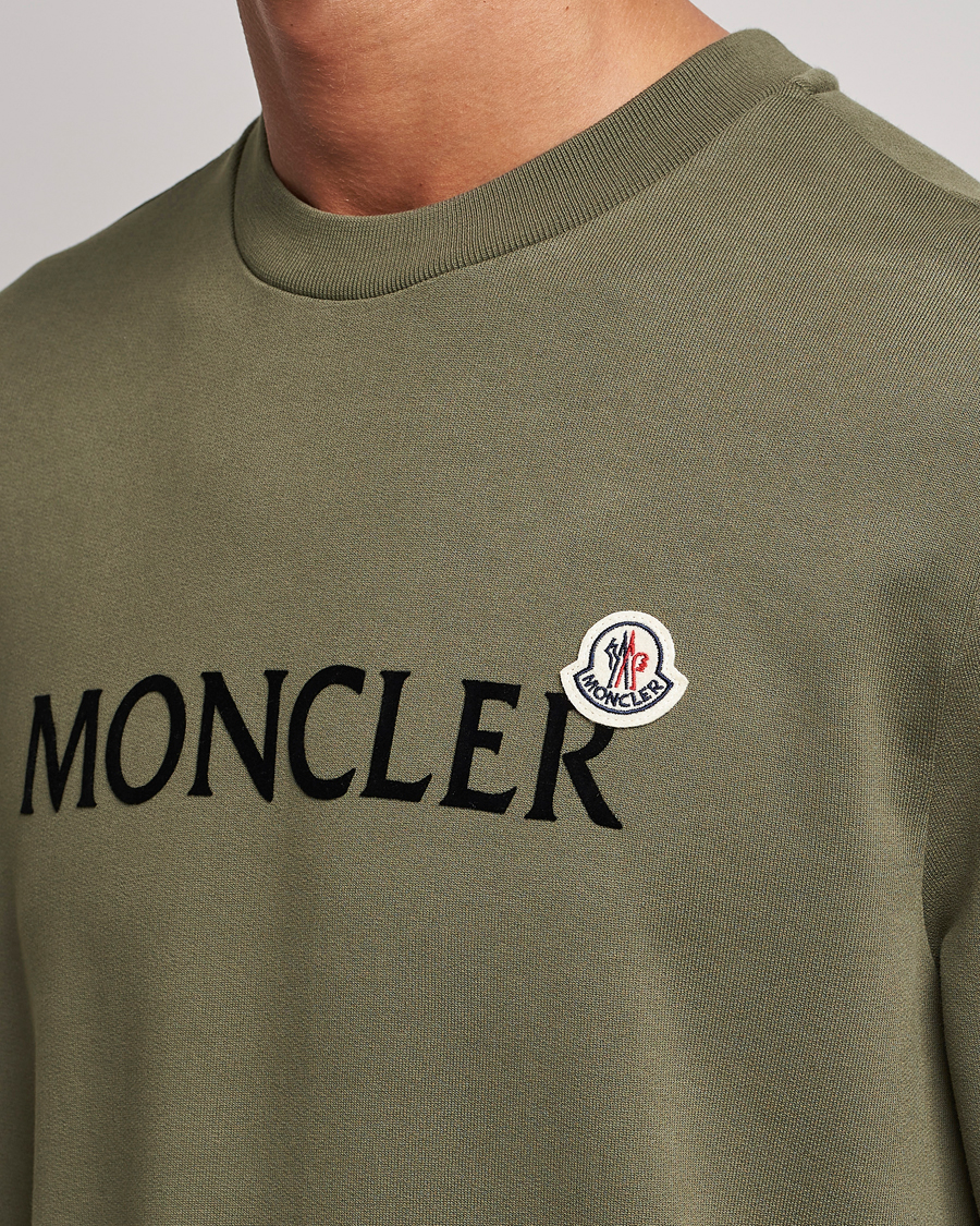 Mies | Puserot | Moncler | Lettering Logo Sweatshirt Olive