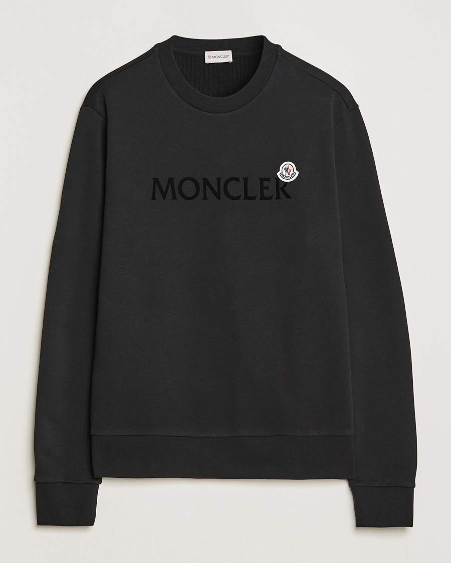 Mies | Collegepuserot | Moncler | Lettering Logo Sweatshirt Black