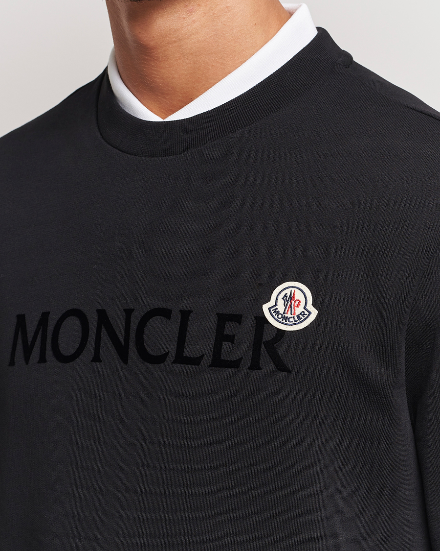 Mies | Puserot | Moncler | Lettering Logo Sweatshirt Black