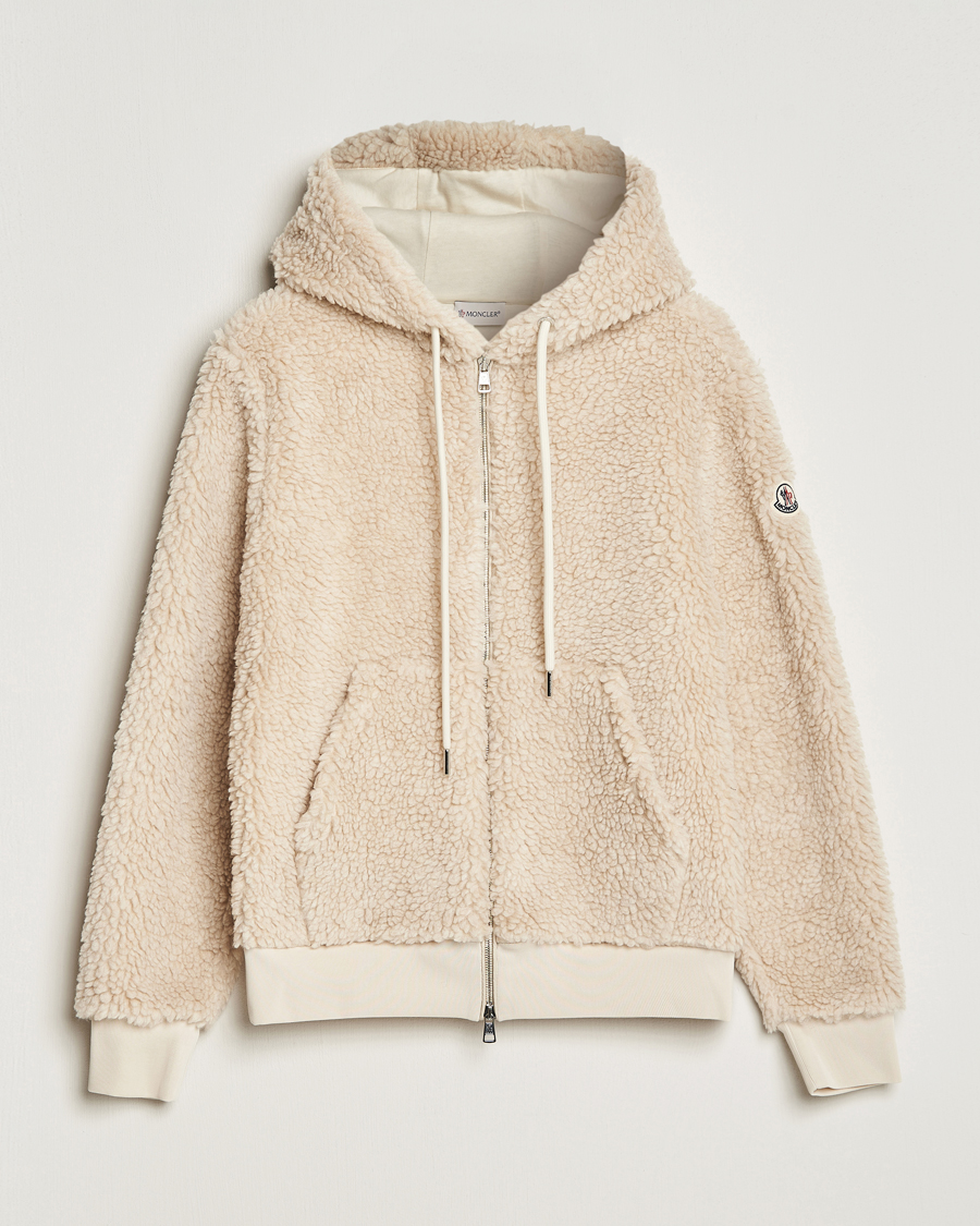 Mies | Puserot | Moncler | Hooded Zip Cardigan Off White