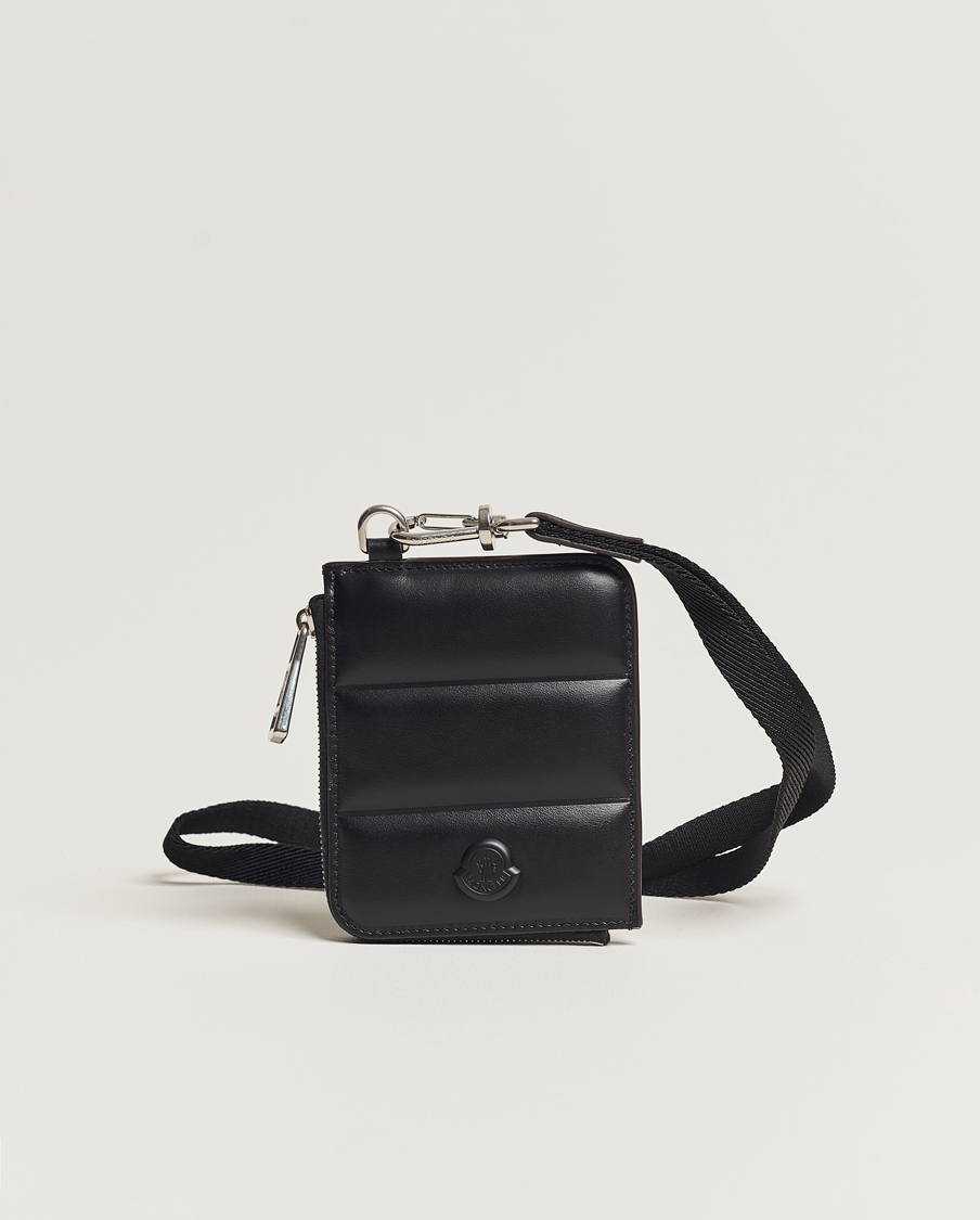 Mies | Moncler Strap Leather Wallet Black | Moncler | Strap Leather Wallet Black