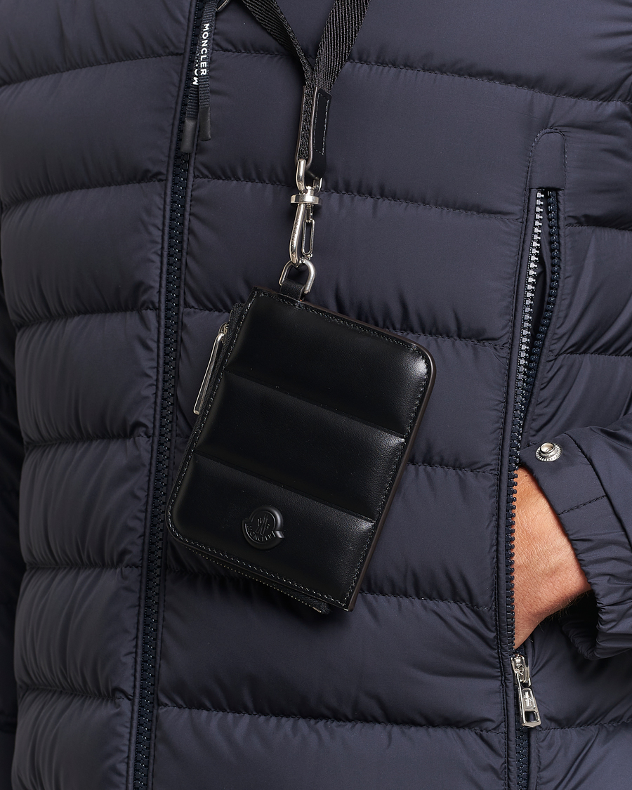 Mies | Moncler Strap Leather Wallet Black | Moncler | Strap Leather Wallet Black