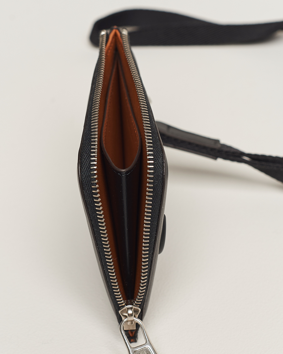 Mies | Moncler Strap Leather Wallet Black | Moncler | Strap Leather Wallet Black