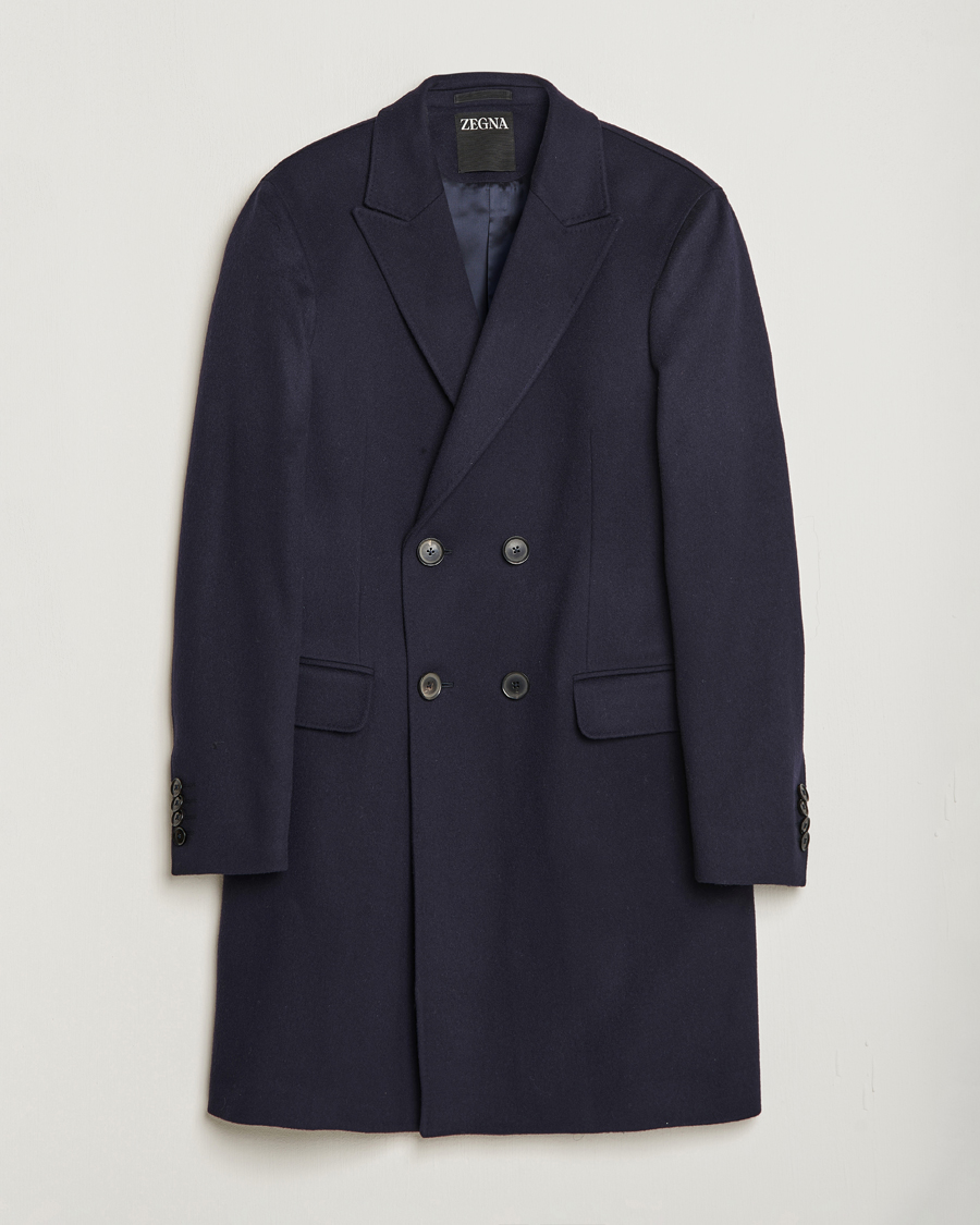 Mies | Takit | Zegna | Wool/Cashmere Double Breasted Coat Navy