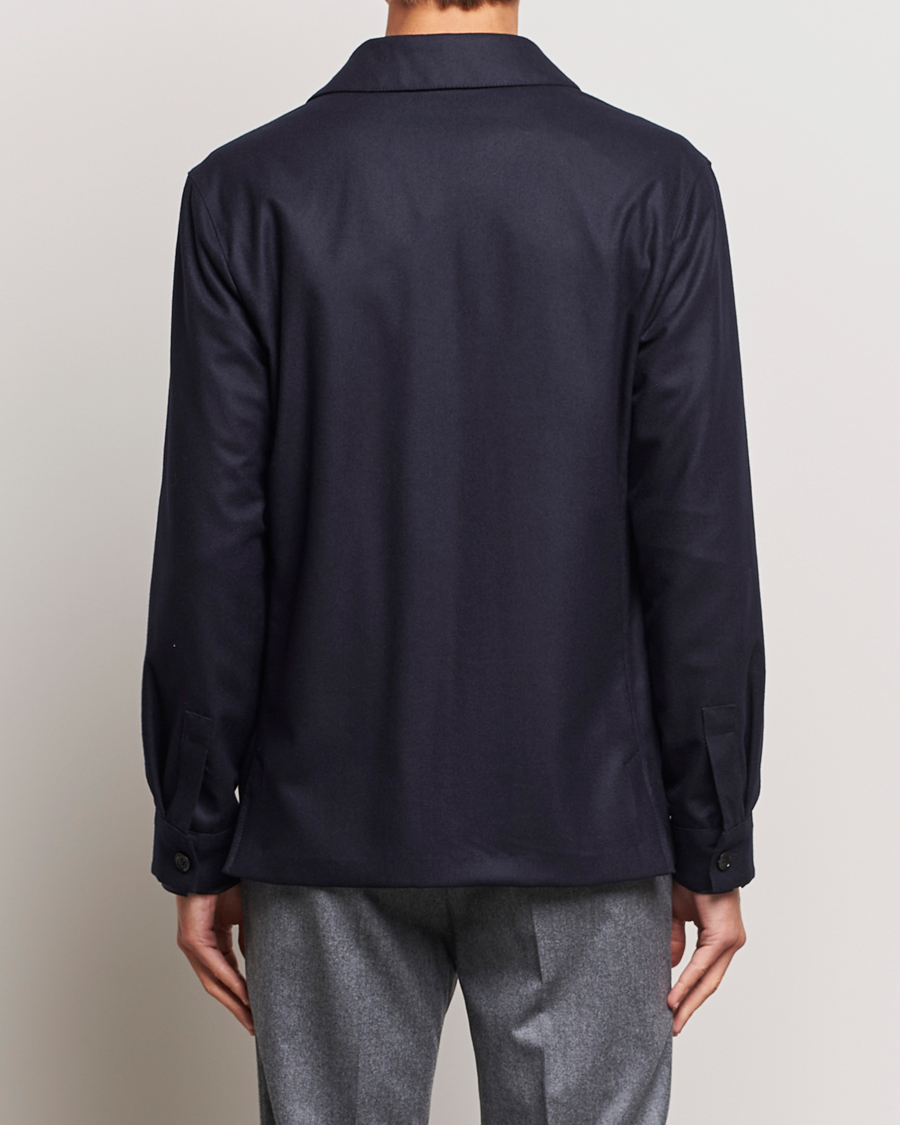 Mies | Takit | Zegna | Flannel Chore Jacket Navy