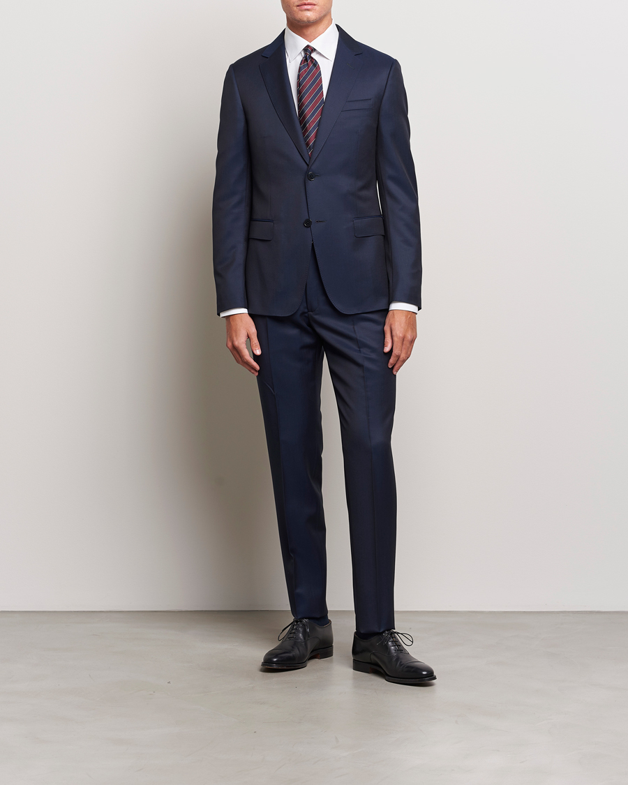 Mies | Puvut | Zegna | Tailored Wool Suit Dark Blue