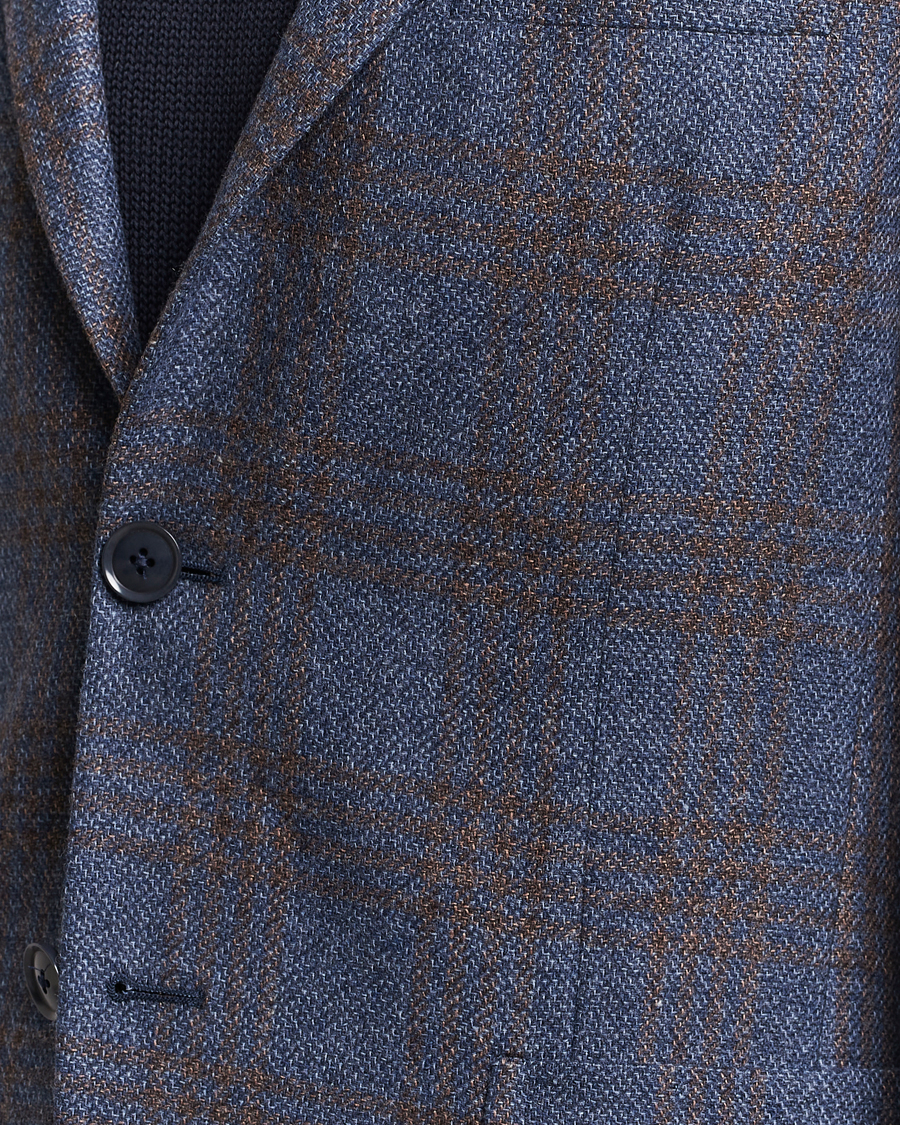 Mies | Pikkutakit | Zegna | Unconstructed Check Wool Blazer Navy