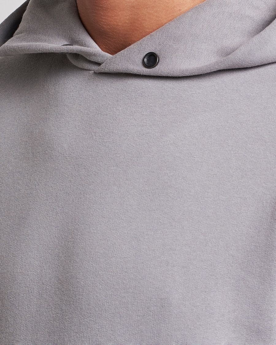 Mies | Puserot | Zegna | Cotton/Cashmere Hoodie Light Grey