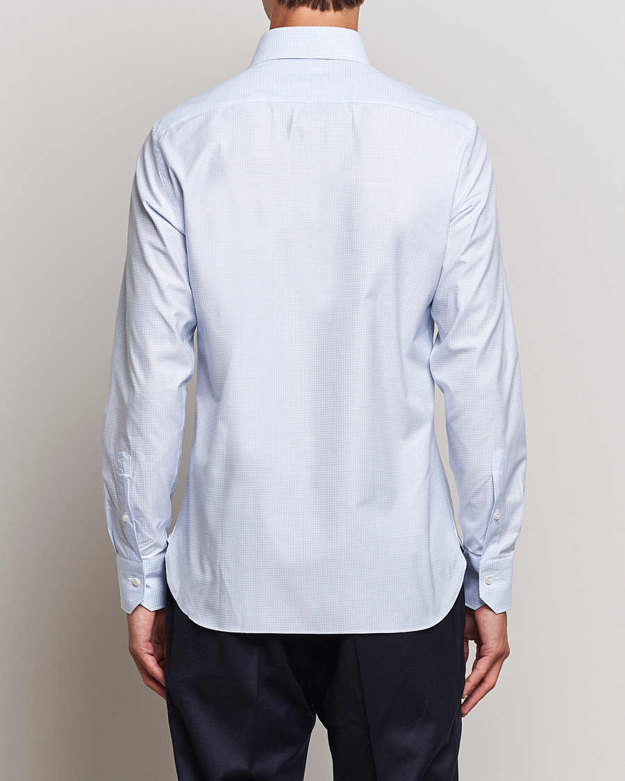 Mies | Kauluspaidat | Zegna | Slim Fit Check Dress Shirt Light Blue