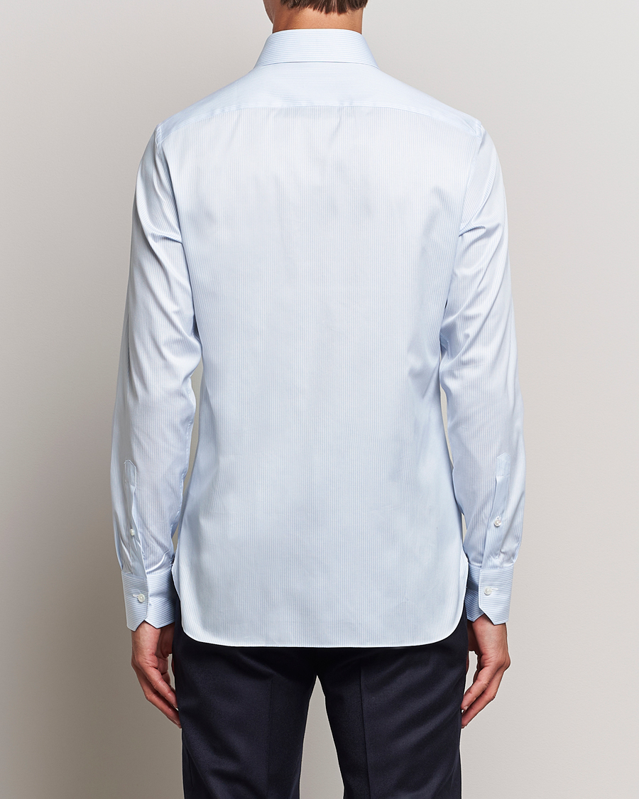 Mies | Kauluspaidat | Zegna | Slim Fit Striped Dress Shirt Light Blue