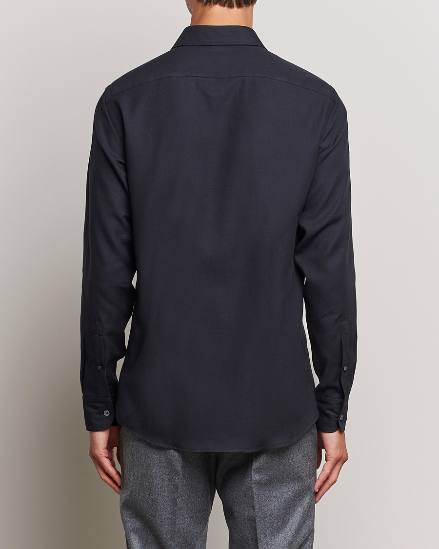 Mies | Kauluspaidat | Zegna | Cotton/Cashmere Casual Shirt Navy