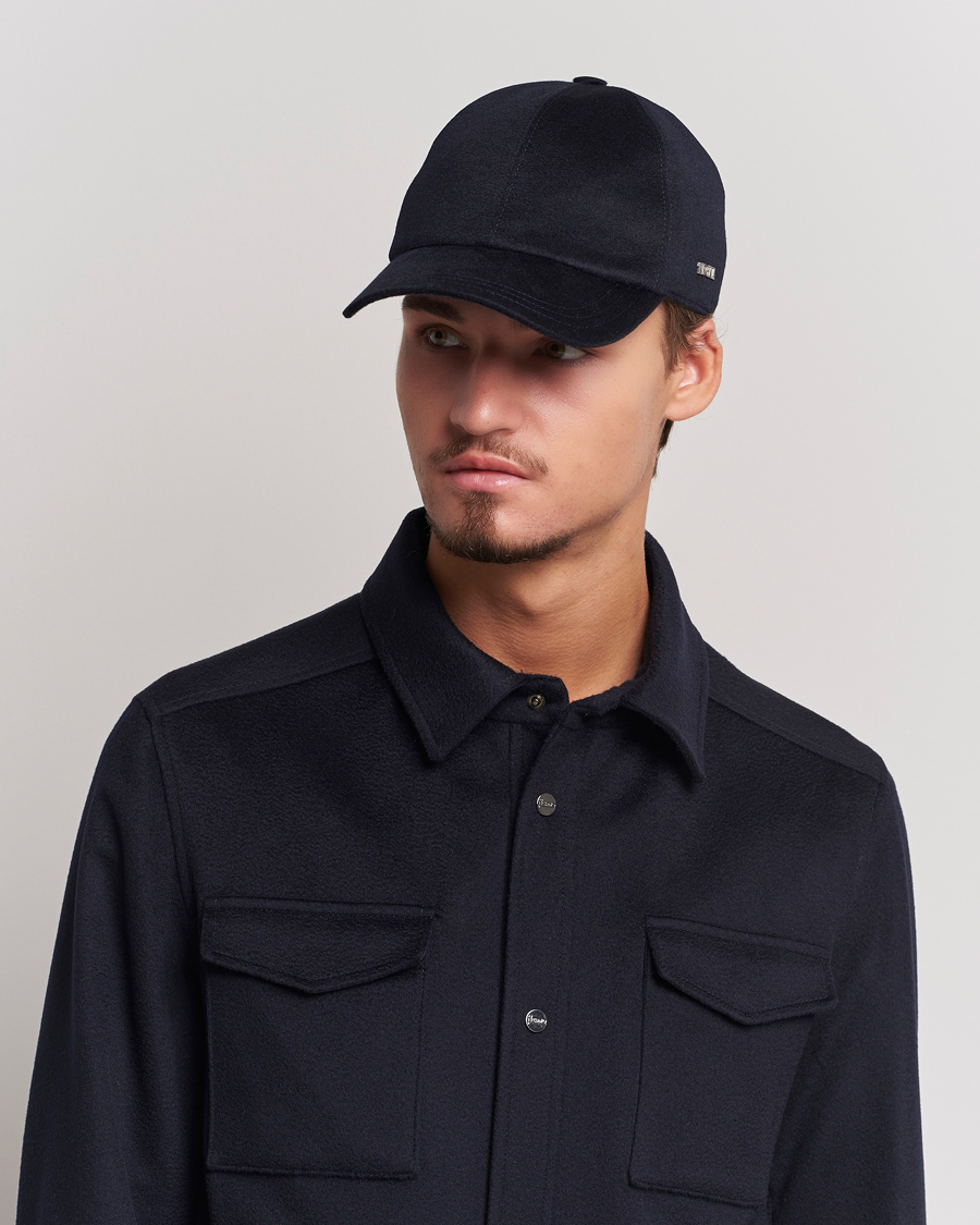 Mies | Zegna Cashmere Baseball Cap Navy | Zegna | Cashmere Baseball Cap Navy