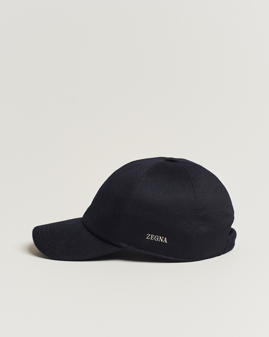 Mies | Zegna Cashmere Baseball Cap Navy | Zegna | Cashmere Baseball Cap Navy