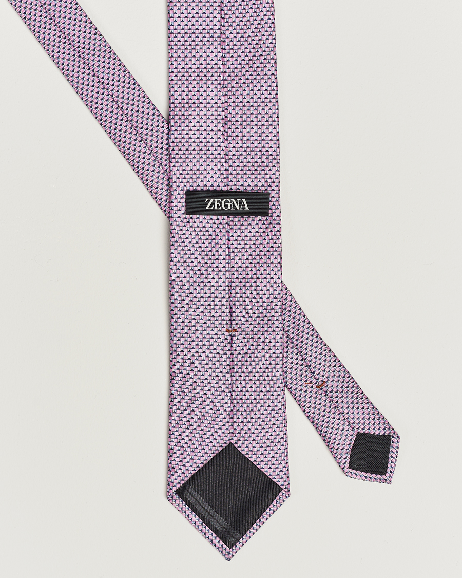 Mies | Zegna Jacquard Silk Tie Pink | Zegna | Jacquard Silk Tie Pink