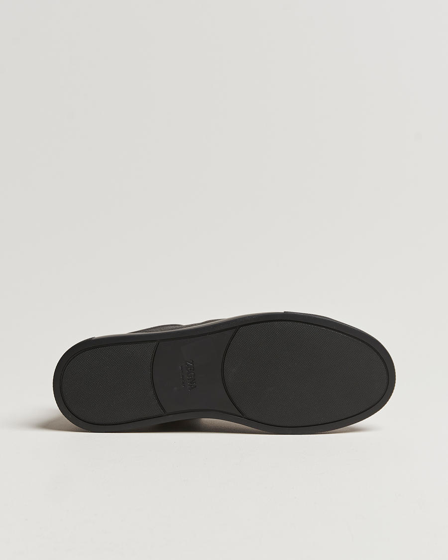 Mies | Zegna Triple Stitch Sneakers Full Black Deerskin | Zegna | Triple Stitch Sneakers Full Black Deerskin